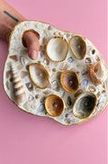 Mermaid Seashell Paint Palette (Beige/Pink/Multicolor)