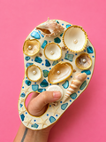 Mermaid Seashell Paint Palette (Blue)