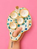 Mermaid Seashell Paint Palette (Blue)